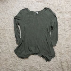 4/$20 Green Waffle Knit Tunic
